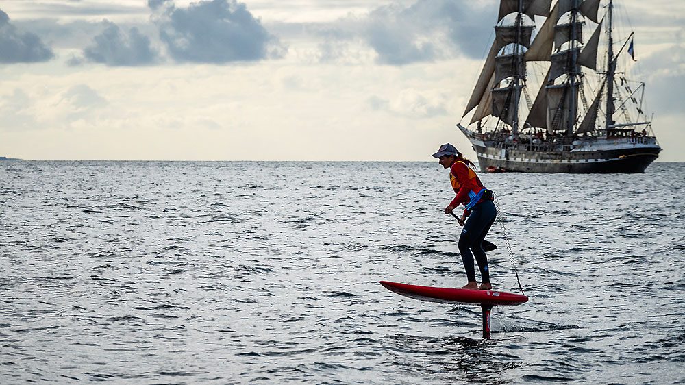 Une première journée Intense en Downwind Foil